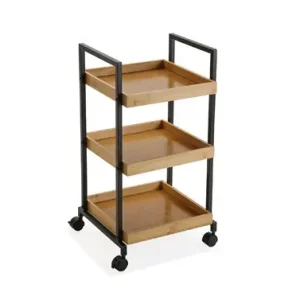 Original CARRITO MULTIUSOS 3 ESTANTERIAS BAMBU 37,5 X 34 X 70 CM