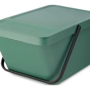CUBO RECICLAJE SORT & GO APILABLE VERDE ABETO 20 L Nueva Colección
