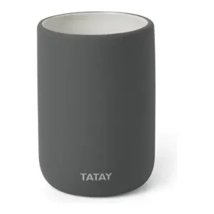 Auténtico VASO PORTACEPILLOS SOFT GRIS ANTRACITA