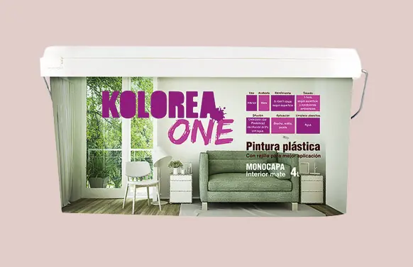 PINTURA PLASTICA INTERIOR MONOCAPA ONE 4L ROSA PALO De Moda