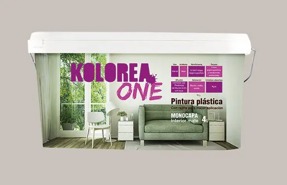 Nueva Colección PINTURA PLASTICA INTERIOR MONOCAPA ONE 4L GRIS URBAN