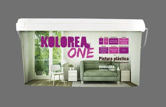 Original PINTURA PLASTICA INTERIOR MONOCAPA ONE 4L GRIS ANTRACITA
