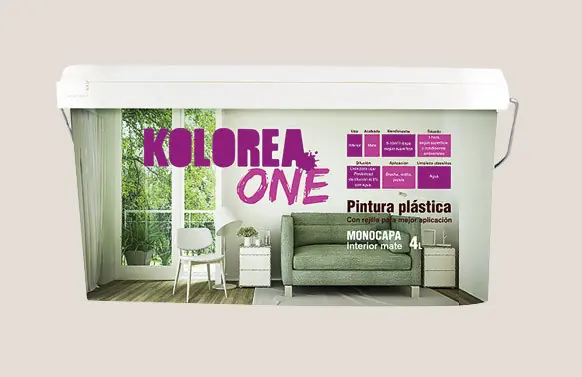 Compra Hoy PINTURA PLASTICA INTERIOR MONOCAPA ONE 4L BEIGE CALIDO
