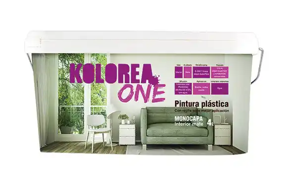 Solo Por Tiempo Limitado PINTURA PLASTICA INTERIOR MONOCAPA ONE 4L BLANCO