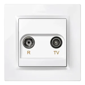 Novedad BASE ANTENA 2 TOMAS EMPOTRAR INTERMEDIA BLANCO SERIE 10
