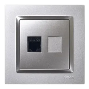 Nuevo Modelo BASE ETHERNET RJ45 CAT.5E EMPOTRAR ALUMINIO SERIE 10