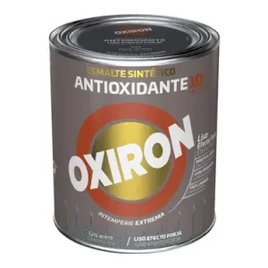 Venta Final ESMALTE ANTIOXIDANTE OXIRON LISO EFECTO FORJA 750 ML GRIS ACERO