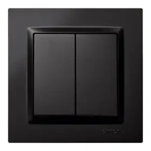 INTERRUPTOR CONMUTADOR DOBLE NEGRO SERIE 10 Compra Hoy