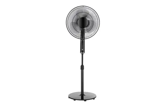 Económico VENTILADOR PIE 30W Ø40CM CON MANDO NEGRO