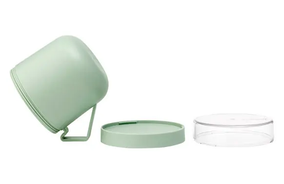 TAZA CON TAPA HERMETICA 0,6 L VERDE JADE Alta Calidad