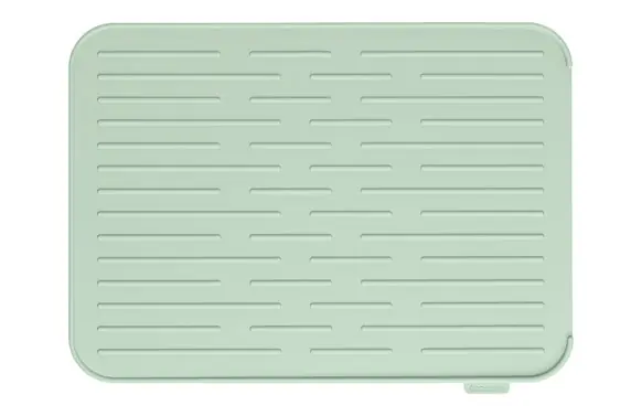 Nueva Colección ALFOMBRILLA ESCURREPLATOS SILICONA VERDE JADE 44 X 32 CM