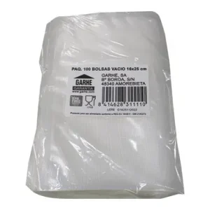 Auténtico BOLSA ENVASAR VACIO (PAQ 100 UDS) 16 X 25 CM
