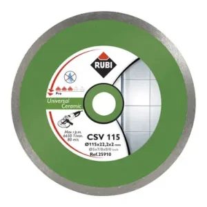 DISCO CORTE PORCELAN. B/CONT 115X22,2 MM DIAM CSV115PRO RUBI Nuevo Modelo