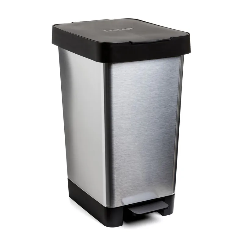 CUBO RECICLAJE CON PEDAL 25 LT GRIS Precio De Fábrica