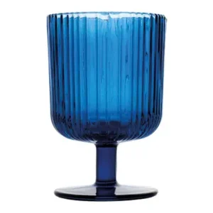 COPA VIDRIO GRABADO 26 CL - AZUL De Moda