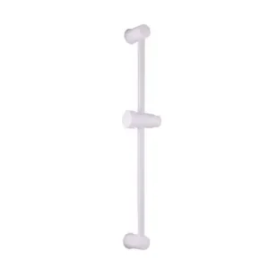 BARRA DE DUCHA REDONDA FABRICADA EN ACERO SOPORTES DE ABS BLANCO 60 CM L BLANCO Mejor Calidad
