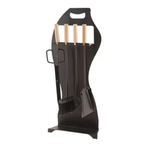 JUEGO CHIMENEA SUELO 66 CM 4 PIEZAS VOLUTA NEGRO Barato