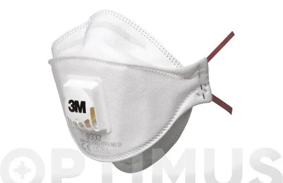 Disponible Ahora MASCARILLA PROTECCION FFP3 CON VALVULA (10 UDS) 9332+ AURA PLEGADA NR