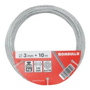Marca Reconocida CABLE ACERO CINCADO 3MM 10MT