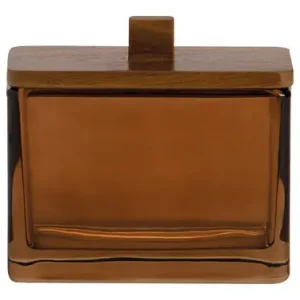 CAJA DECORATIVA CRISTAL MARRON Garantía De Devolución De Dinero