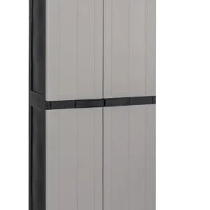ARMARIO RESINA 3 ESTANTES NEGRO GRIS 65 X 37 X 165 CM Súper Precio