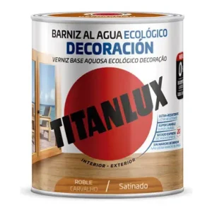 BARNIZ AL AGUA ECOLOGICO DECORACION SATINADO 750 ML ROBLE Garantía Incluida