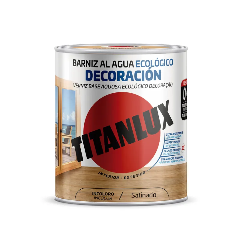 Precio Económico BARNIZ AL AGUA ECOLOGICO DECORACION SATINADO 250 ML NOGAL