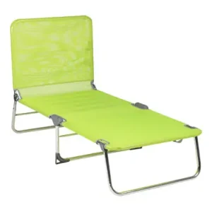 CAMA PLAYA MULTIFUNCION CON ASA ALUMINIO FIBRELINE PISTACHO Alta Calidad