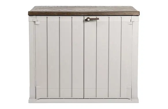 COBERTIZO RESINA STORER PLUS XL 1270 L 145 X 85 X 124,5H TAUPE/MARRON Garantía De Devolución De Dinero