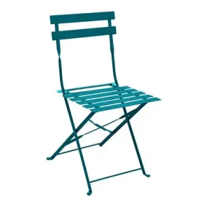 SILLA PLEGABLE ACERO TURQUESA Rebajas