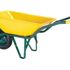 Marca Reconocida CARRETILLA METALICA AMARILLA C1/550-90 L RUEDA NEUMATICA