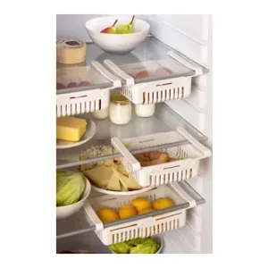 Alta Calidad ORGANIZADOR NEVERA EXTRAIBLE PACK 2 UDS BLANCA