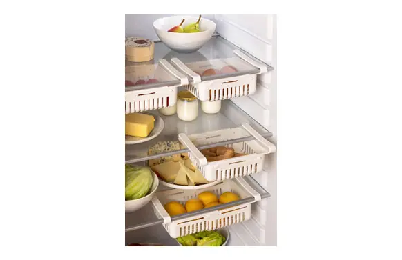 Alta Calidad ORGANIZADOR NEVERA EXTRAIBLE PACK 2 UDS BLANCA