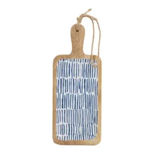 TABLA DE SERVIR CON MANGO DECO AZUL Económico