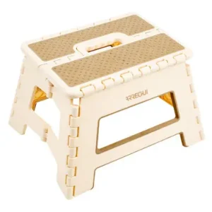 TABURETE PLEGABLE BEIGE 29X22X22CM Barato