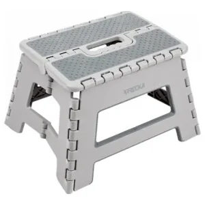 TABURETE PLEGABLE GRIS 29X22X22CM Ocasión Especial