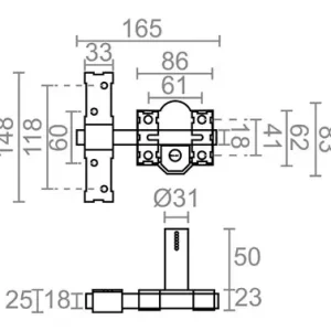 Rebajas CERROJO SOBREPONER 86L/50MM LATON SATINADO CRR11