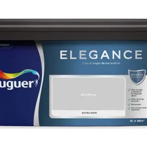 Precio Rebajado PINTURA PLASTICA INTERIOR MONOCAPA ELEGANCE MATE 4 L NEUTROS ATEMPORALES GRIS PLUMA