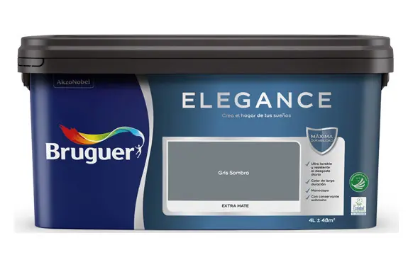 Precio Bajo PINTURA PLASTICA INTERIOR MONOCAPA ELEGANCE MATE 4 L NEUTROS ATEMPORALES GRIS SOMBRA