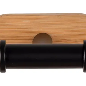PERCHA DE ACERO INOX TURBO-LOCK DUO OREA BAMBOO, NEGRO/NATURAL Compra Ahora