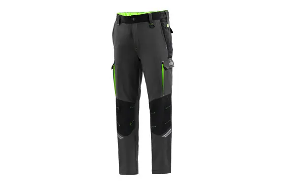 PANTALON TECNICO 240 GR GRIS / VERDE FLUOR TALLA M No Te Lo Pierdas
