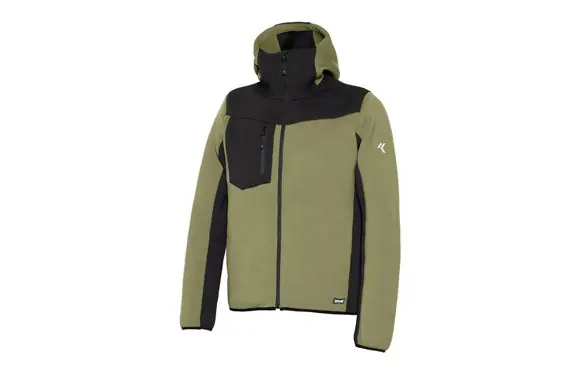 Oferta Limitada SUDADERA CON CREMALLERA 330 GR FYNOR VERDE / NEGRO TALLA L