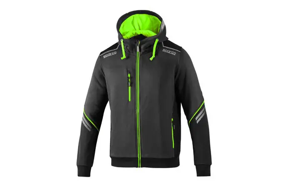 SUDADERA TECNICA GRIS / VERDE FLUOR TALLA L Moderno