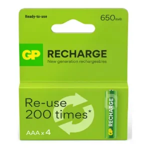 PILA RECARGABLE RECHARGE 4 UNID LR3 AAA 650 MAH Última Versión