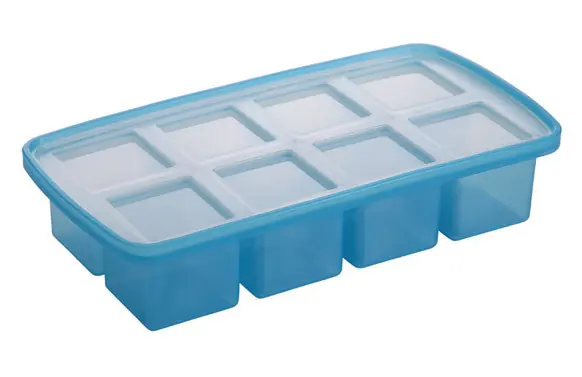 Premium BANDEJA 8 CUBITOS HIELO XXL CON TAPA