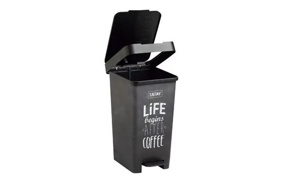 CUBO CON PEDAL SMART 25L RECICLAJE DECO PIZARRA-26X36X47CM Envío Inmediato