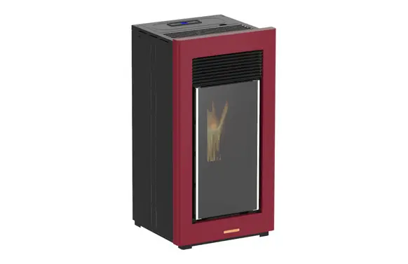 Envío Internacional ESTUFA PELLET KALDESIA 11 KW ROJA