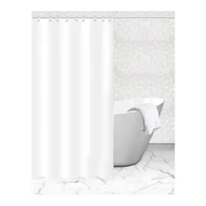 CORTINA BAÑO POLIESTER NIEVE 200 X 180 CM Mejor Precio