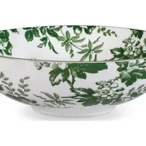 ENSALADERA PORCELANA DECORADA MARGARET 21CM VERDE Descuento