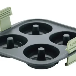Exclusivo MOLDE DONUTS SILICONA 4 CAVIDADES GRIS 20X20X5,6CM